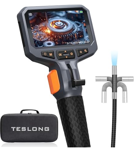 Amazon.co.jp: Teslong 360°回転式内視鏡カメラ 3.9mm先端可動式